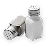 Salt and pepper shakers.
