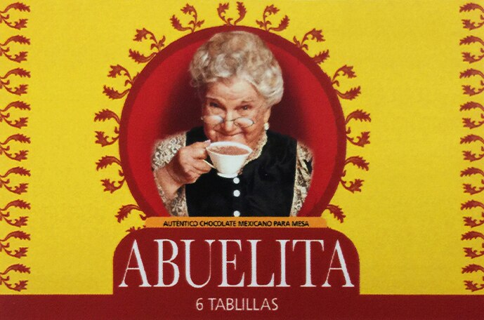 The ABUELITA logo and product description from the 6 tablets packaging.