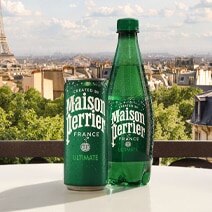 maison perrier unflavored can and bottle