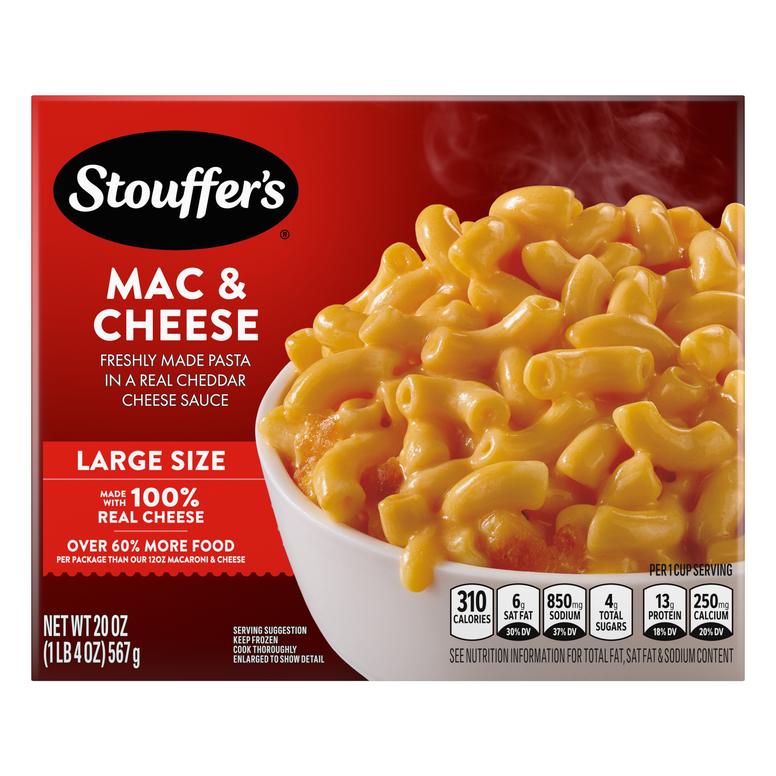 Una caja de macarrones con queso.