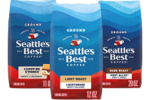 three packages of seattle's best coffee