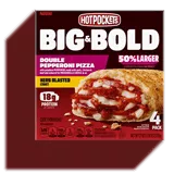Big & Bold Double Pepperoni Pizza Hot Pockets® packaging.