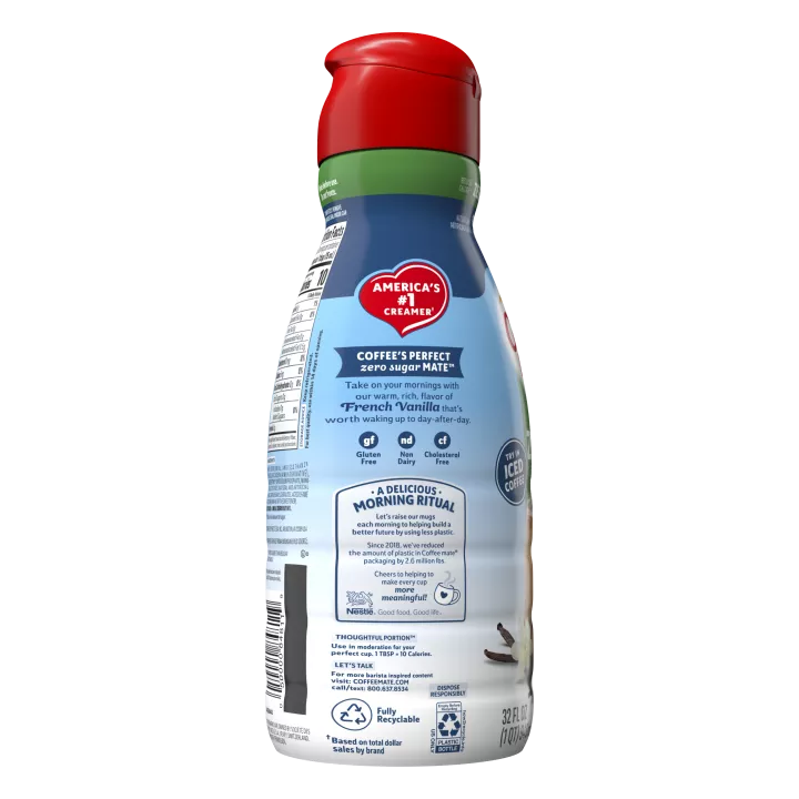 Zero Sugar French Vanilla Flavored Liquid Coffee Creamer