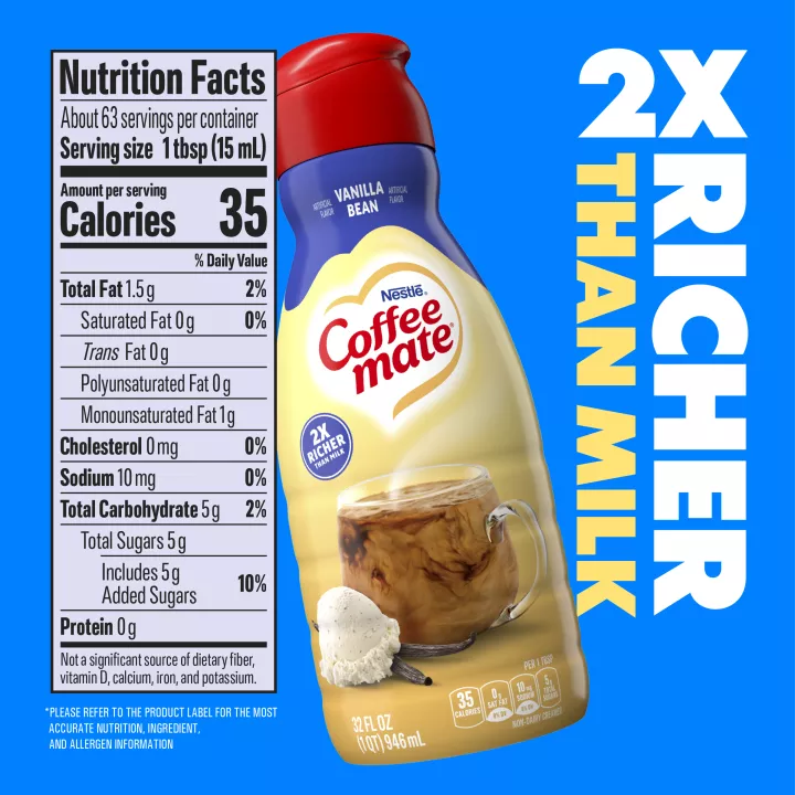 Vanilla Bean Liquid Coffee Creamer