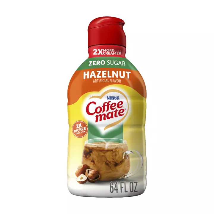 A bottle of Zero Sugar Hazelnut Creamer