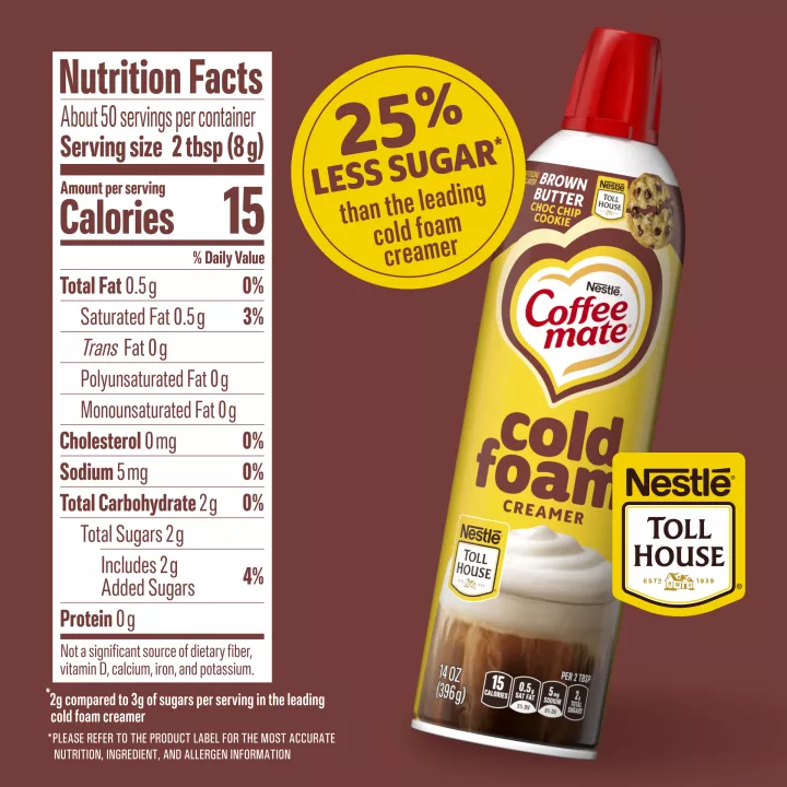 Nestlé Toll House Brown Butter Chocolate Chip Cookie Cold Foam Creamer