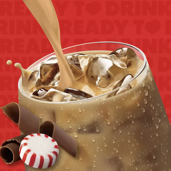 Peppermint Mocha Flavored Iced Coffee