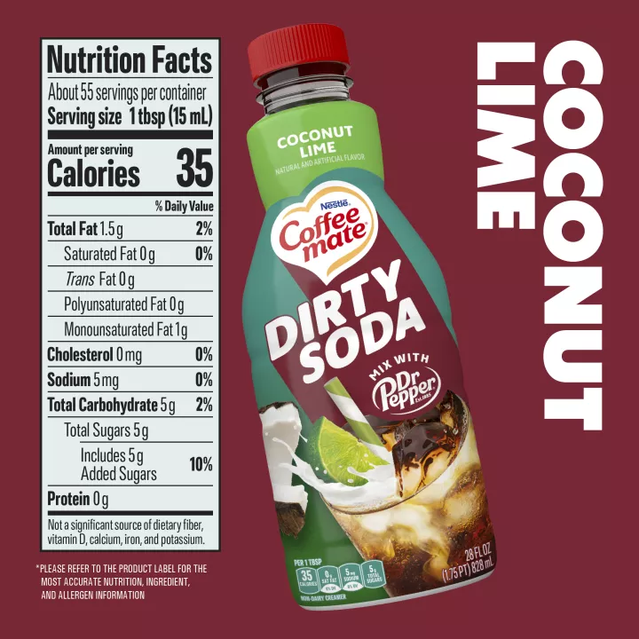 Coconut Lime Flavored Dirty Soda Creamer