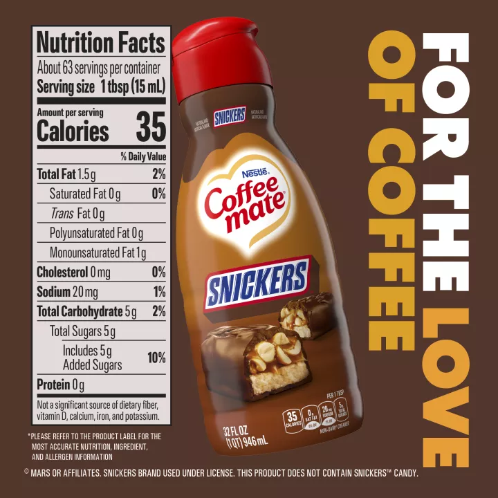 SNICKERS® Flavored Liquid Coffee Creamer