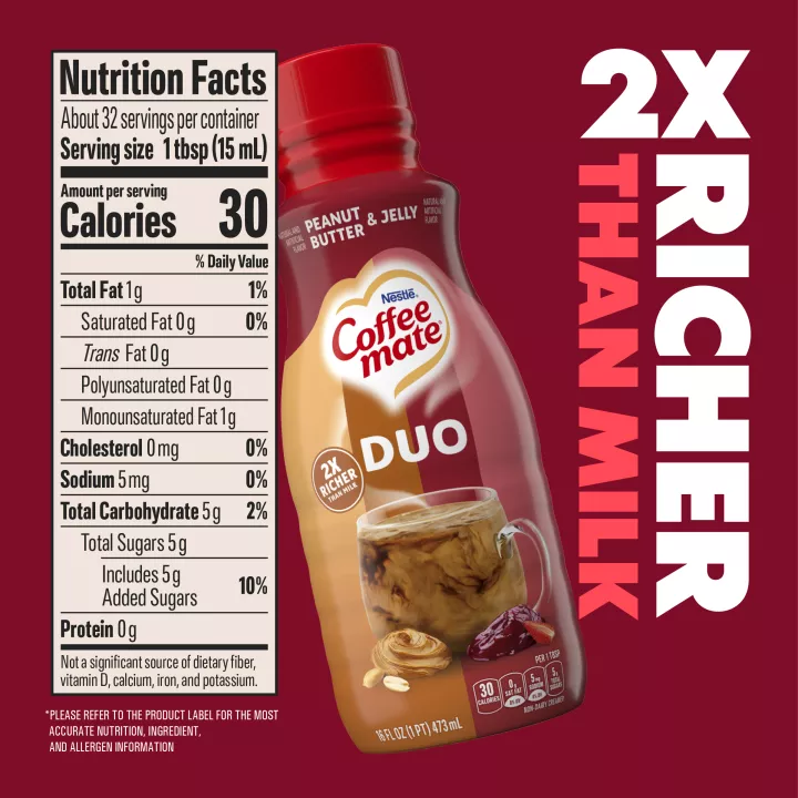 Peanut Butter + Jelly Duo Liquid Coffee Creamer
