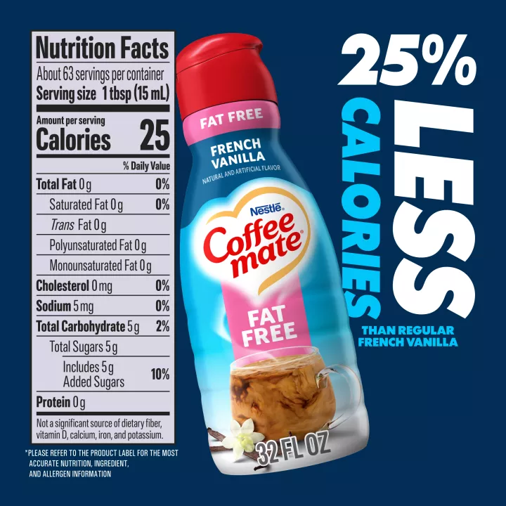 Fat Free French Vanilla Liquid Coffee Creamer