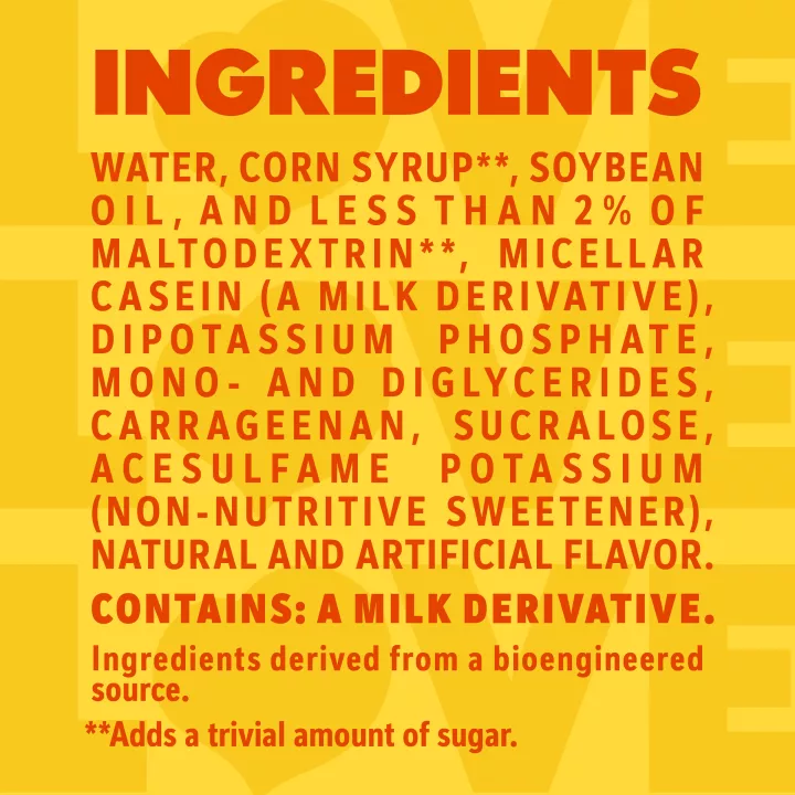 Zero Sugar Hazelnut Flavored Liquid Coffee Cremer