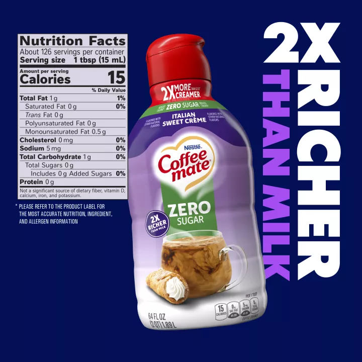 Zero Sugar Italian Sweet Crème Liquid Coffee Creamer