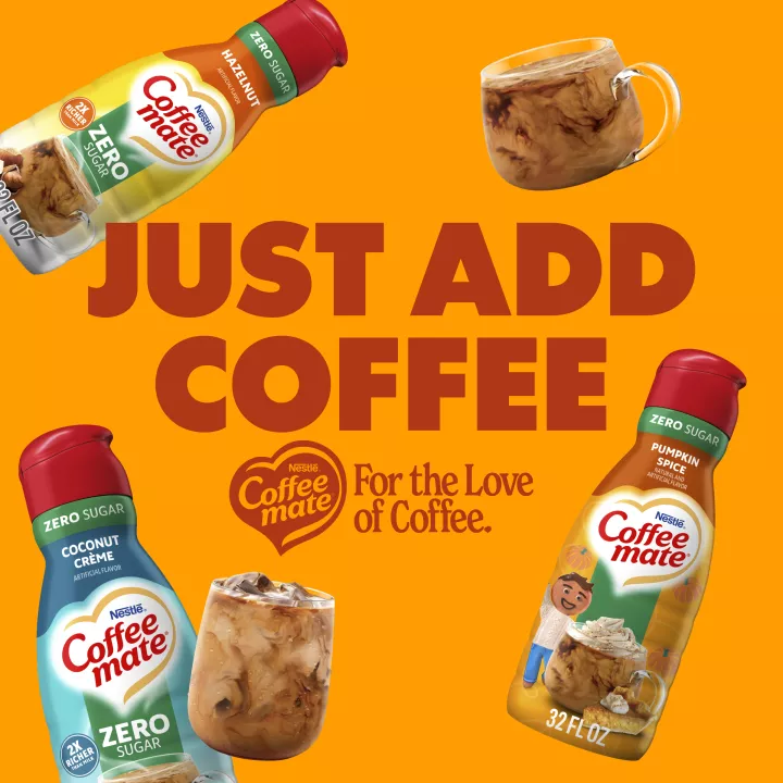 COFFEE MATE Zero Sugar Pumpkin Spice Non-Dairy Creamer 32 fl oz Bottle