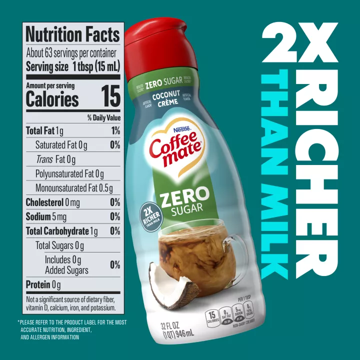 Zero Sugar Coconut Crème Liquid Coffee Creamer
