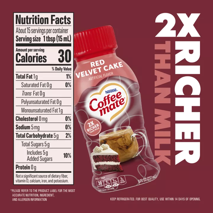 Red Velvet Cake Flavored Coffee Creamer