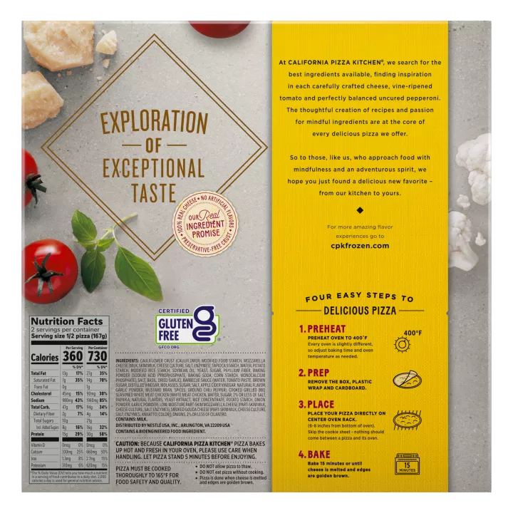 Gluten Free BBQ Chicken Frozen Pizza