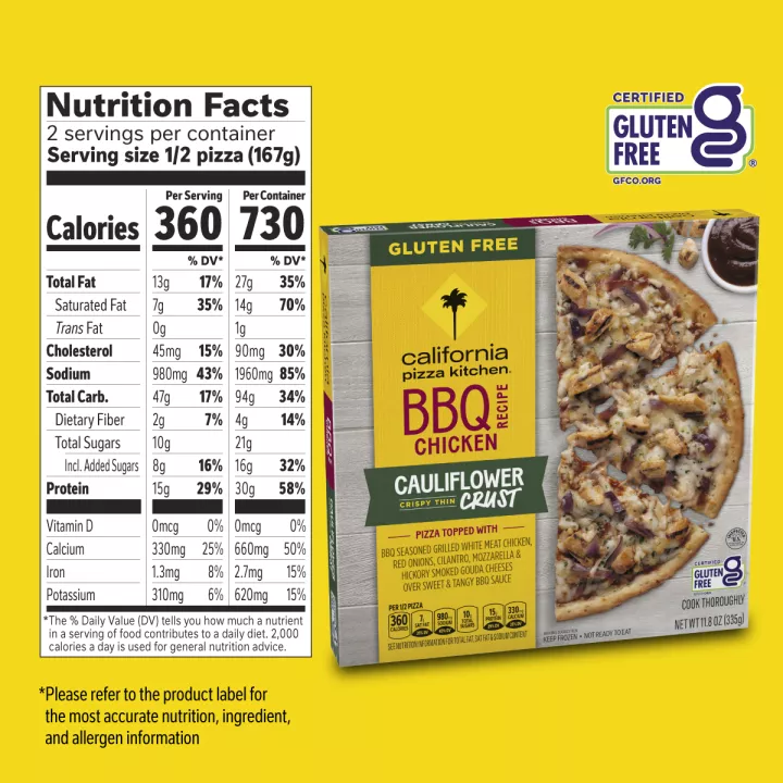 Gluten Free BBQ Chicken Frozen Pizza