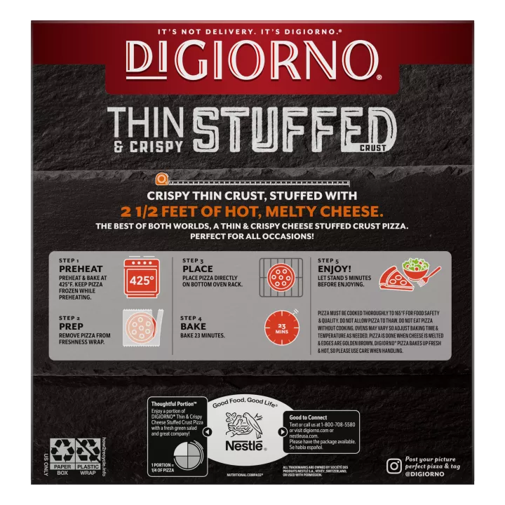 Thin Stuffed Crust Pepperoni & Sausage Pizza | Official DIGIORNO®
