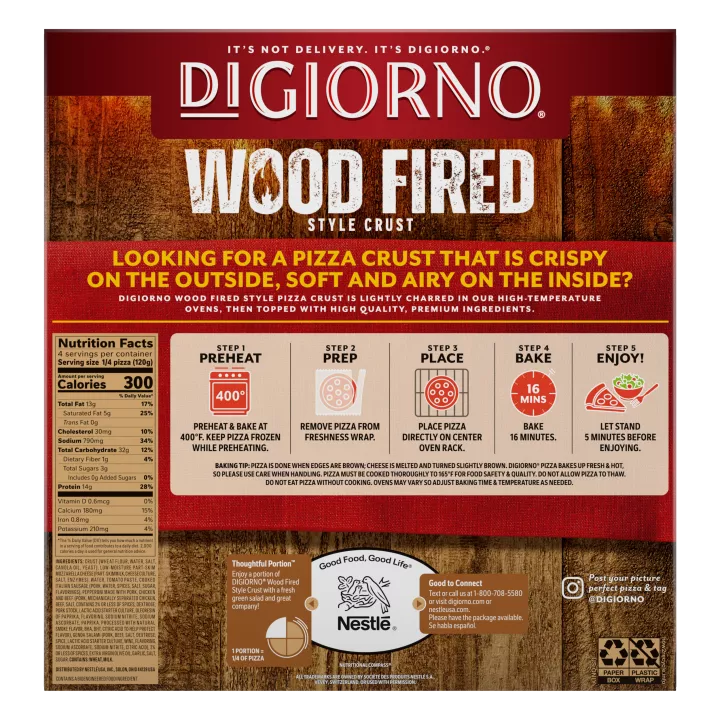 Italian Meat Trio Wood Fired-Style Pizza 16.9oz | Official DIGIORNO®