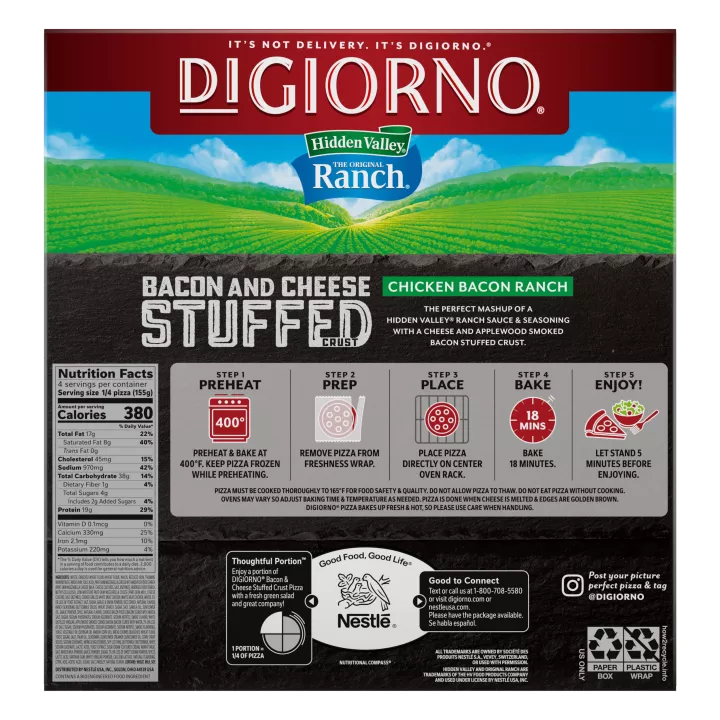 Chicken Bacon Ranch Pizza