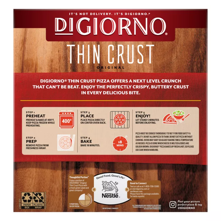 Classic Thin Crust Four Meat Pizza