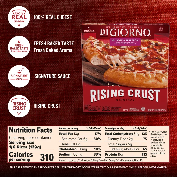 Digiorno Rising Crust Sausage & Pepperoni Pizza | Official DIGIORNO®
