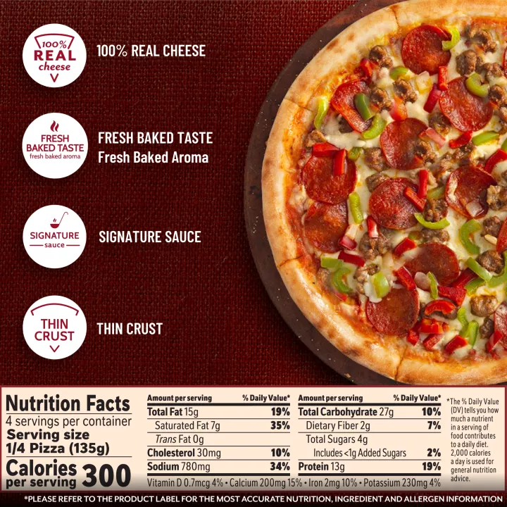 Classic Thin Crust Supreme Pizza