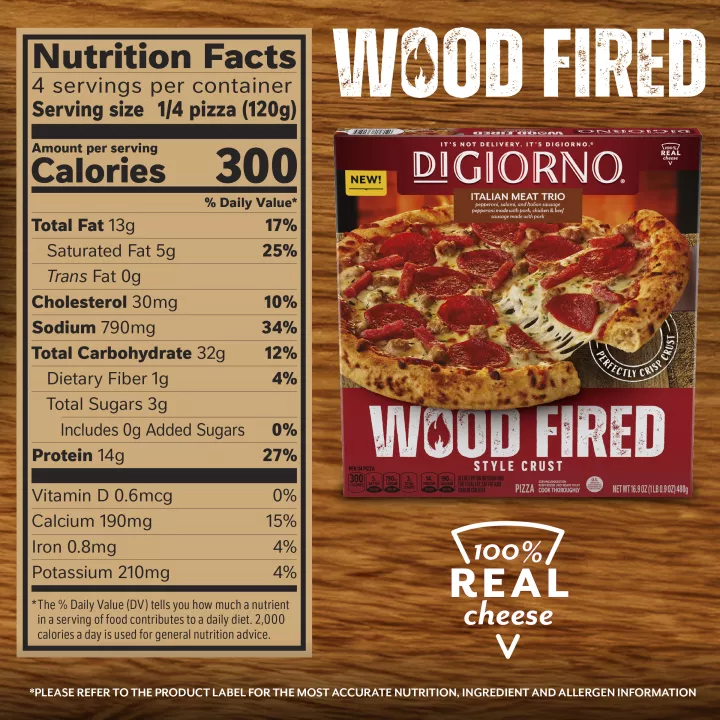 Italian Meat Trio Wood Fired-Style Pizza 16.9oz | Official DIGIORNO®