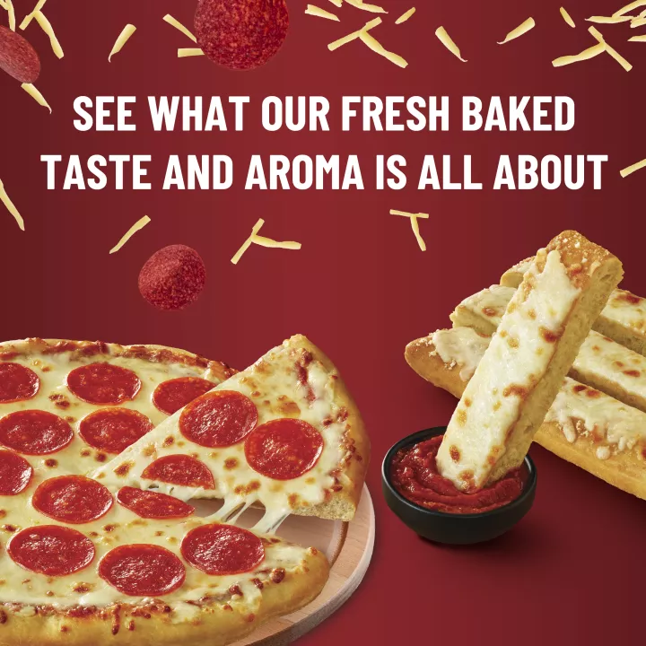 Pepperoni Hand-Tossed Pizza and Cheesy Garlic Breadsticks Combo