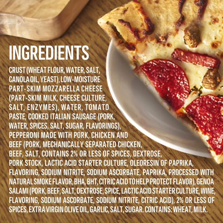 Italian Meat Trio Wood Fired-Style Pizza 16.9oz | Official DIGIORNO®