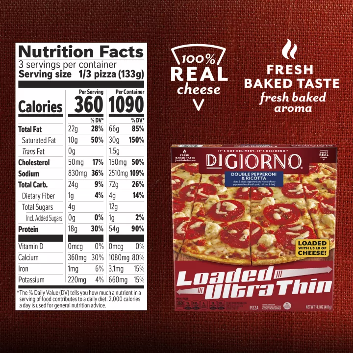 Double Pepperoni and Cheese Pizza