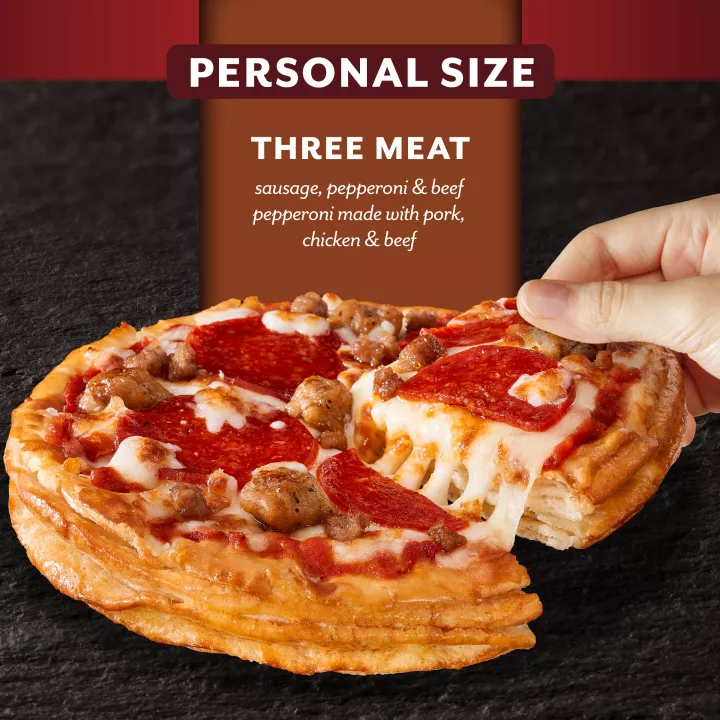 Three Meat Croissant Crust Personal Pizza