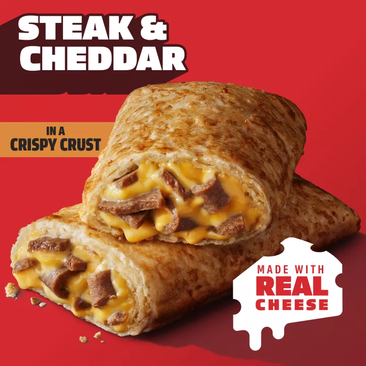 Steak and Cheddar Crispy Crust