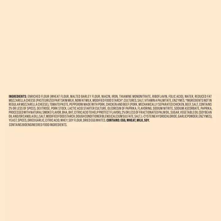 Pepperoni Pizza Sticks Pepperoni made with pork, chicken and beef