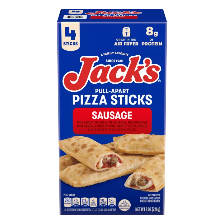 Sausage Pizza Sticks. Sausage made with pork, chicken and beef