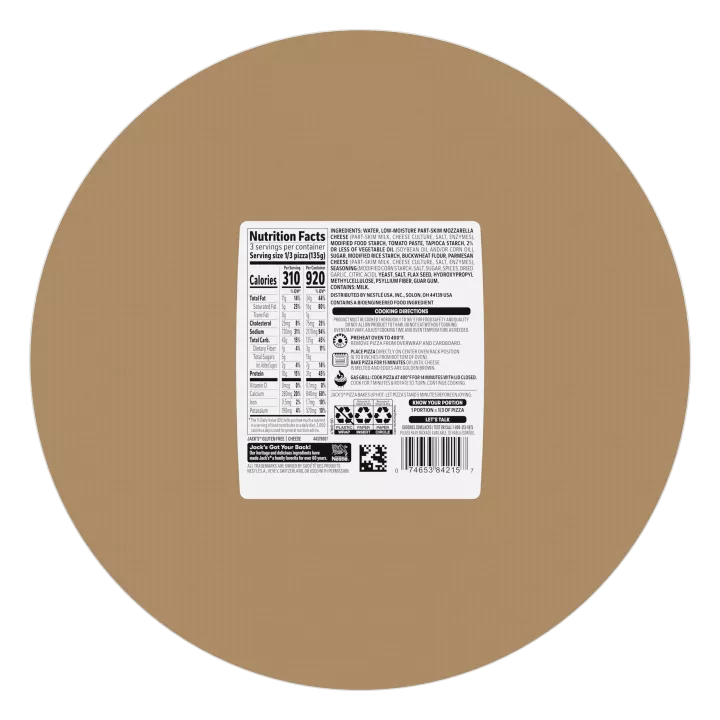 JACK'S Gluten Free Crust Cheese Frozen Pizza