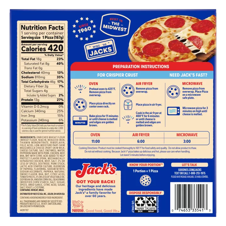 Jack's Jr. Thin Crust Pepperoni Personal Pizza