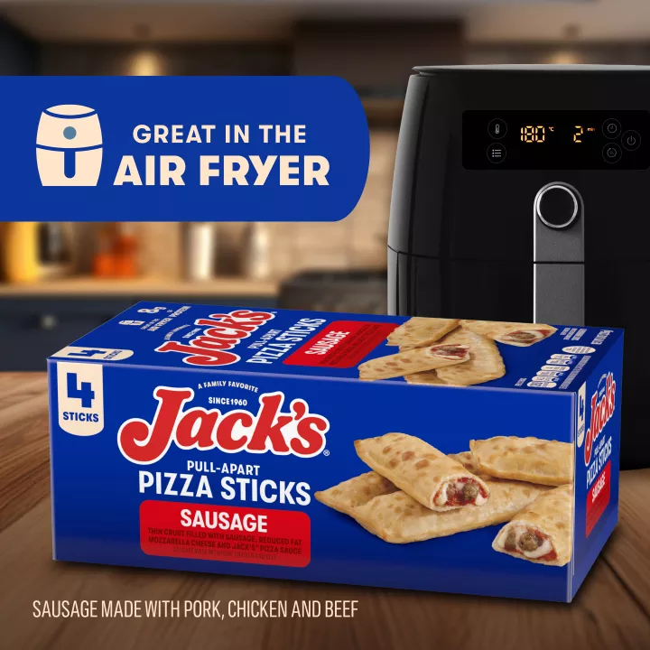 Sausage Pizza Sticks. Sausage made with pork, chicken and beef