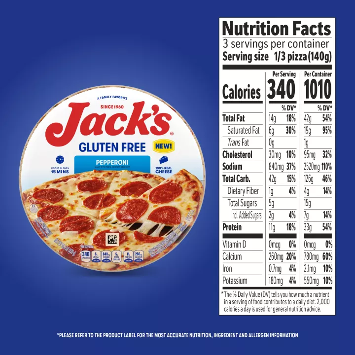 Jacks Pizza Gluten Free Crust Pepperoni