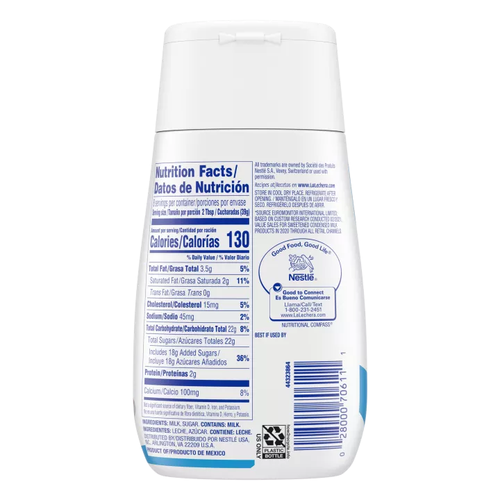 Sweetened Condensed Milk Squeeze Bottle 11.8 oz