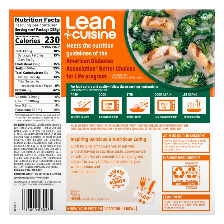 Chicken & Broccoli Alfredo Balance Bowls