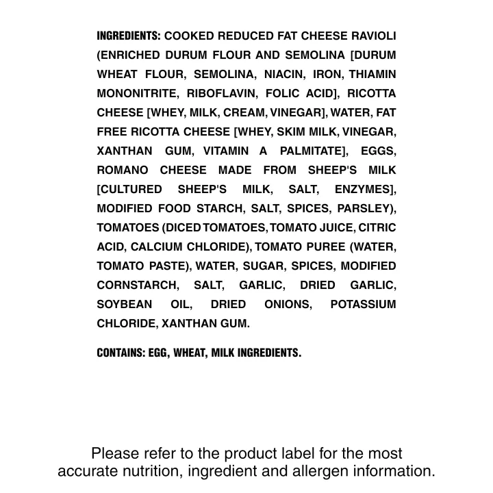 Comida congelada Cheese Ravioli de LEAN CUISINE®