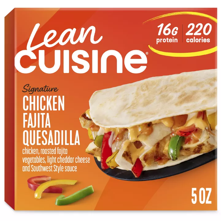 Front Center view of Lean Cuisine Chicken Fajita Quesadilla NET WT 5 oz (141 g) product.