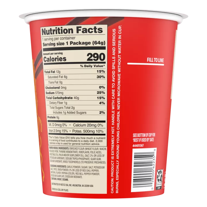 Chinese Spicy Garlic Noodles Cup