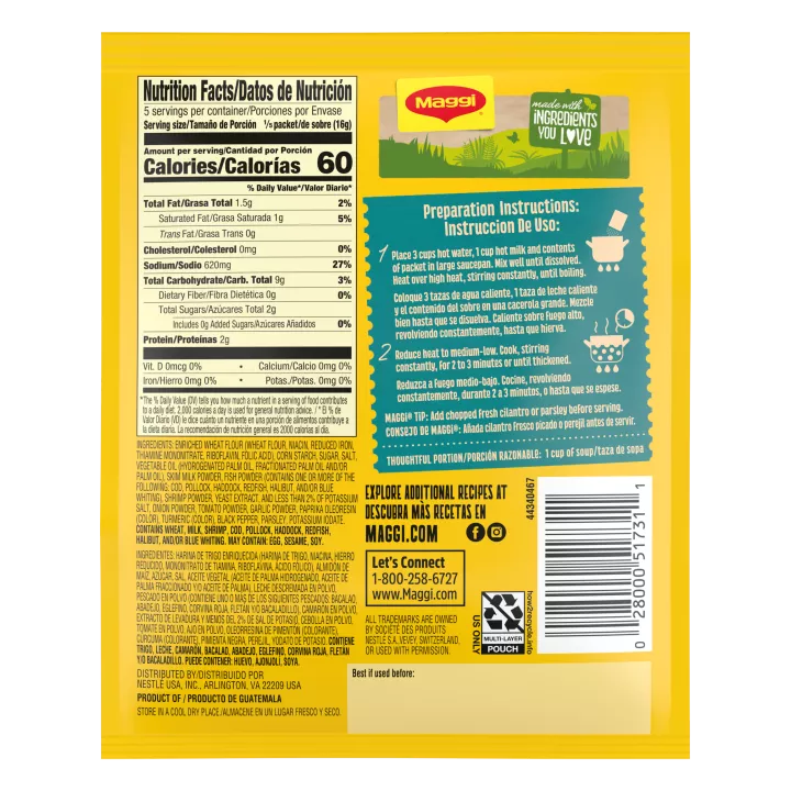 Dehydrated Soup Seafood Creamy