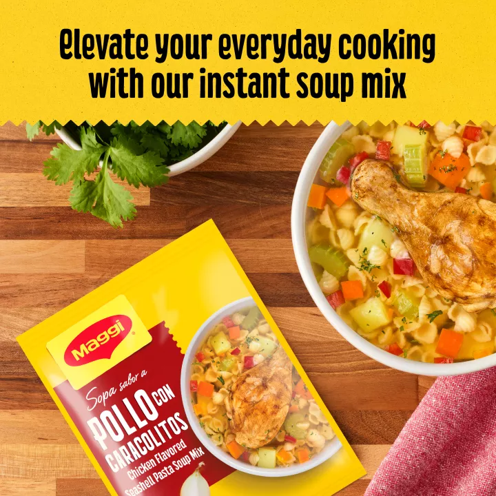 Chicken Flavored Seashell Pasta Soup Mix
