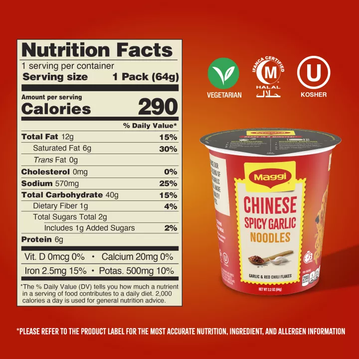 Chinese Spicy Garlic Noodles Cup