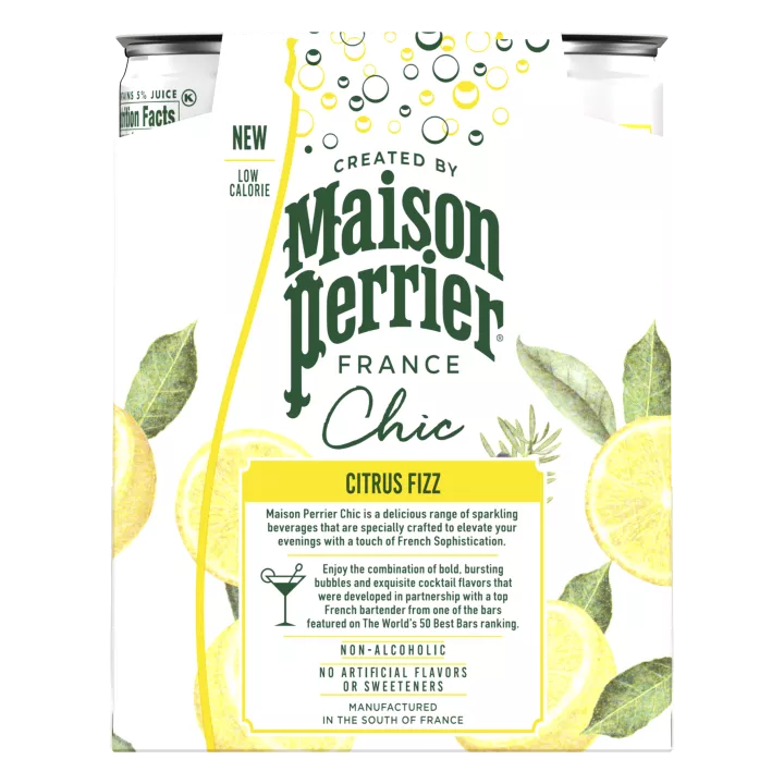 Maison Perrier Chic Citrus Fizz, 8.45 FL OZ Can (4 Count)