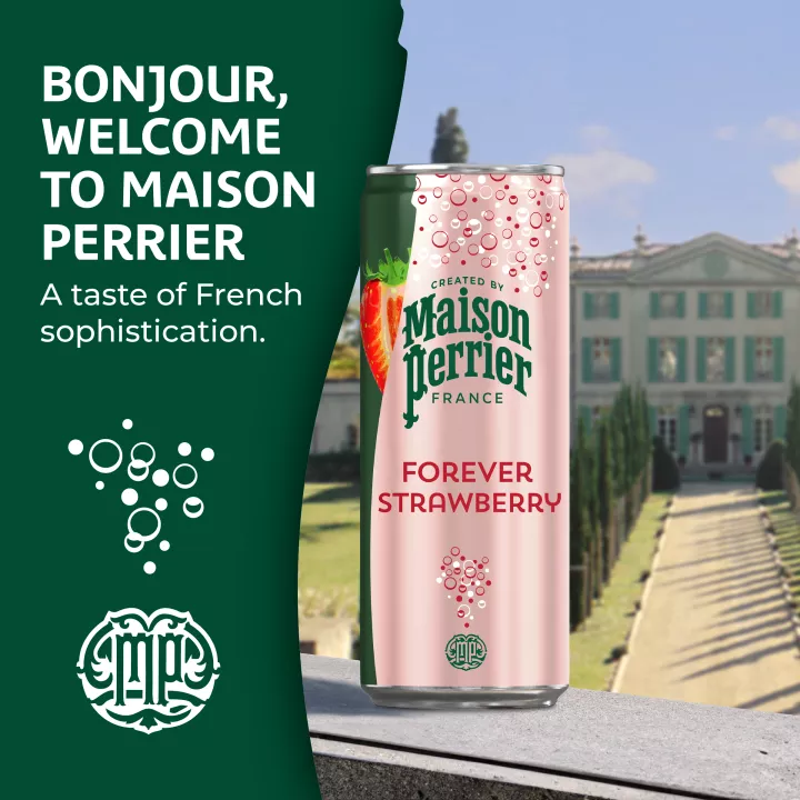 Maison Perrier Strawberry Flavored Sparkling Water